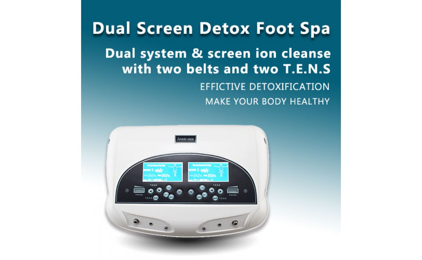 The function of Dual screen ion detox foot spa